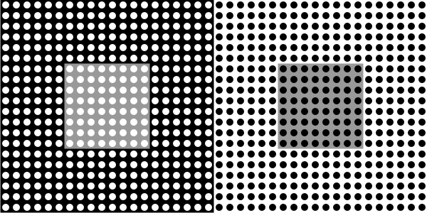 Зрительные (оптические) иллюзии / Иллюзии цвета и контраста