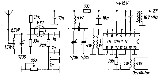 चिप UL1042 (K174PS1) पर मिक्सर