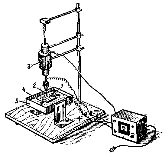 Small-sized electric spark installation