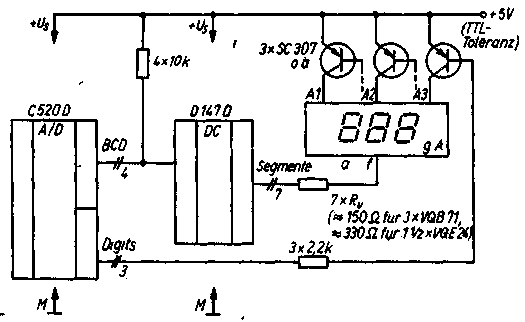 Voltmètre numérique sur une puce C520