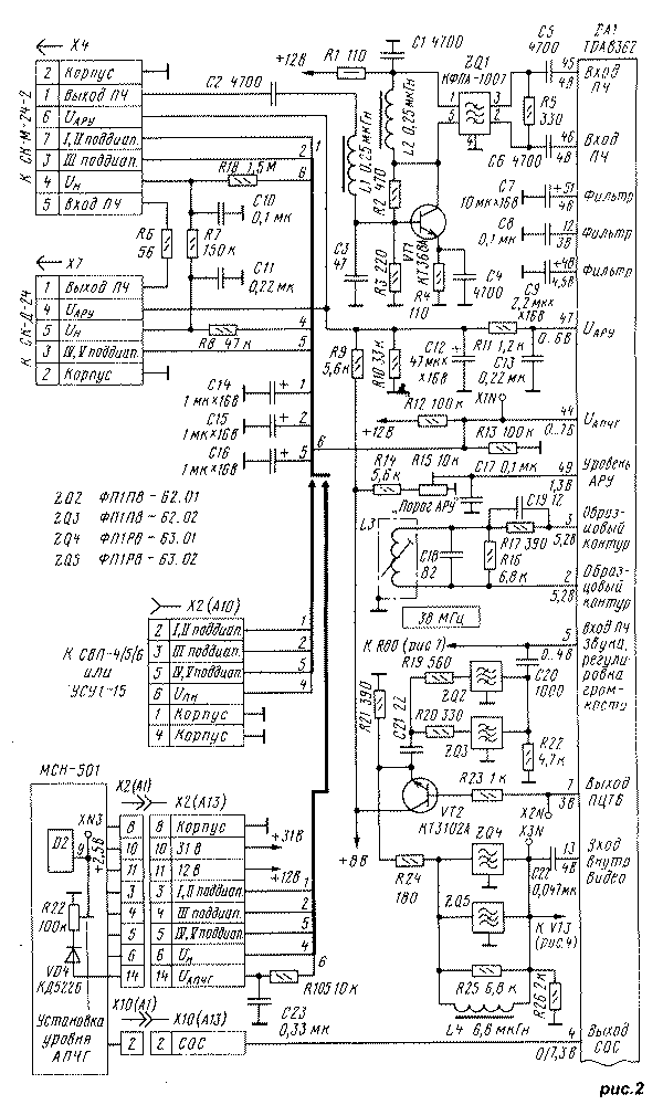 Микросхема TDA8362 в 3УСЦТ и других телевизорах, принципиальная схема модуля МРКЦ