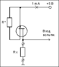 Prefix to a digital voltmeter for measuring resistance