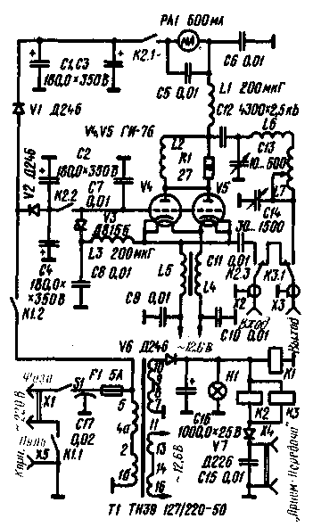 Transformerless power supply in a power amplifier