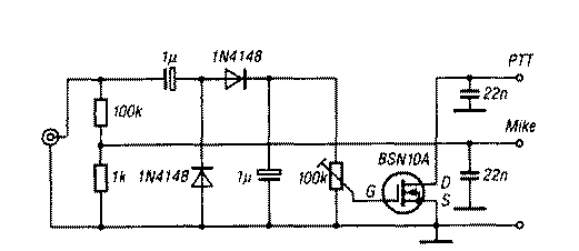Dos esquemas para conectar un transceptor a una tarjeta de sonido de computadora
