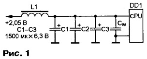 Особенности применения оксидных конденсаторов в цепях питания микропроцессоров