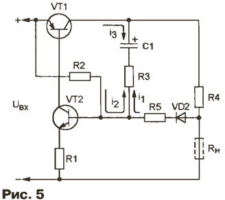 Транзисторные стабилизаторы напряжения с защитой от перегрузки